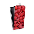 Дизайнерский вертикальный чехол-книжка для LG G7 Fit Ягоды текстуры