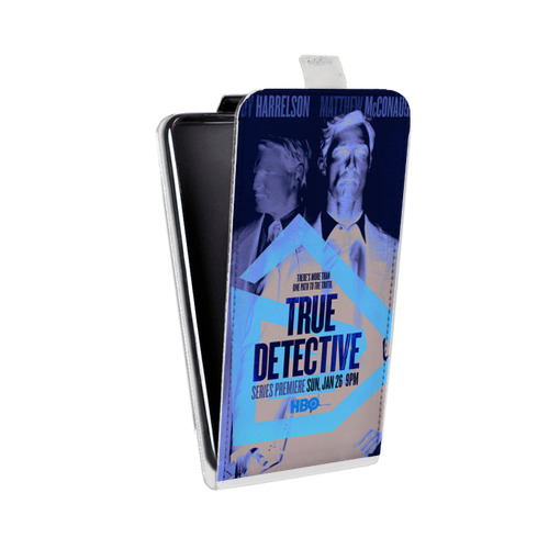 Дизайнерский вертикальный чехол-книжка для Alcatel Pop 4 Настоящий детектив