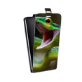 Дизайнерский вертикальный чехол-книжка для Alcatel Pop 4 Змеи