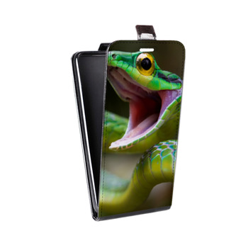 Дизайнерский вертикальный чехол-книжка для Iphone 7 Змеи (на заказ)