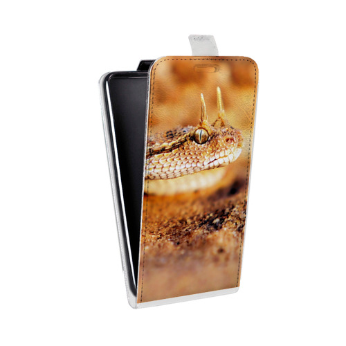 Дизайнерский вертикальный чехол-книжка для LG G7 Fit Змеи