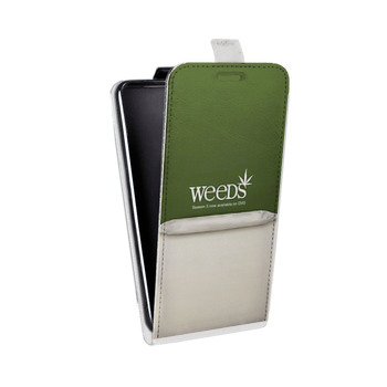Дизайнерский вертикальный чехол-книжка для Sony Xperia XZ2 Weeds (на заказ)
