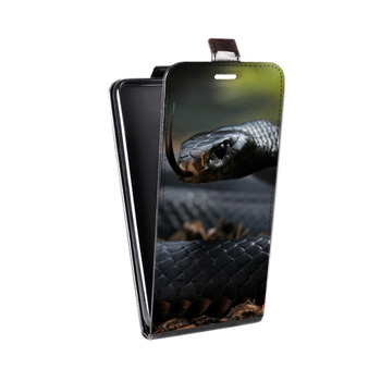 Дизайнерский вертикальный чехол-книжка для Iphone 5s Змеи (на заказ)