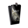 Дизайнерский вертикальный чехол-книжка для Samsung Galaxy J7 Ходячие мертвецы