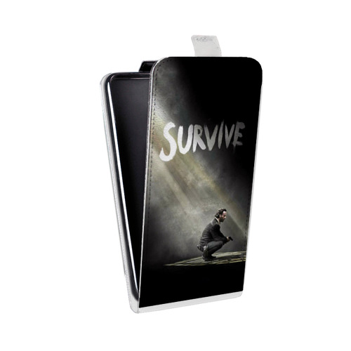 Дизайнерский вертикальный чехол-книжка для Samsung Galaxy Core Prime Ходячие мертвецы