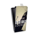 Дизайнерский вертикальный чехол-книжка для Alcatel Shine Lite Шерлок