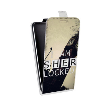 Дизайнерский вертикальный чехол-книжка для LG K7 Шерлок (на заказ)