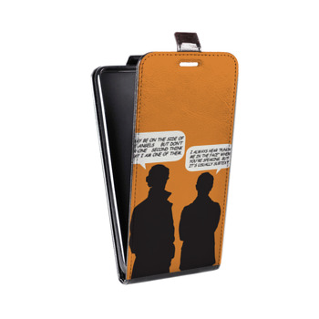 Дизайнерский вертикальный чехол-книжка для Samsung Galaxy S6 Edge Шерлок (на заказ)