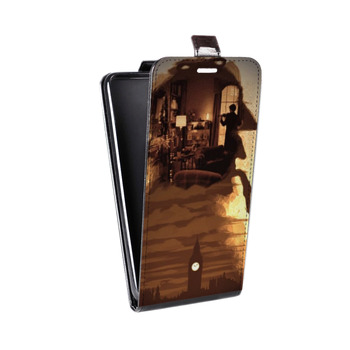 Дизайнерский вертикальный чехол-книжка для Realme 5 Pro Шерлок (на заказ)