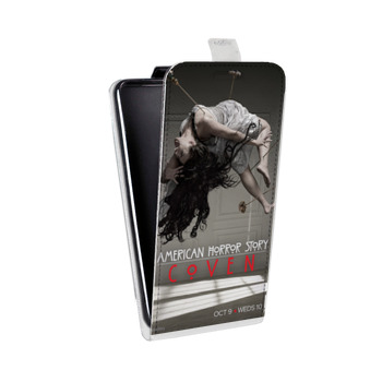 Дизайнерский вертикальный чехол-книжка для Samsung Galaxy Note 2 Американская история ужасов (на заказ)
