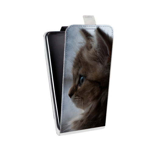 Дизайнерский вертикальный чехол-книжка для Samsung Galaxy Core Котята