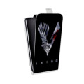 Дизайнерский вертикальный чехол-книжка для Iphone 12 Pro Викинги