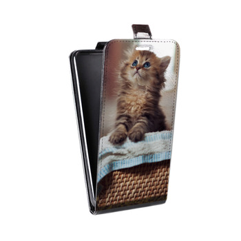 Дизайнерский вертикальный чехол-книжка для Alcatel One Touch Pop D5 Котята (на заказ)