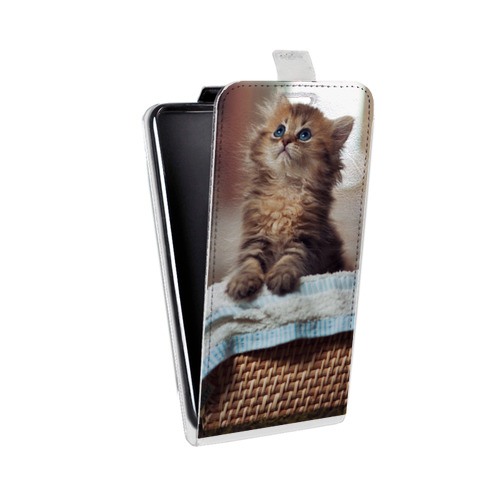 Дизайнерский вертикальный чехол-книжка для Samsung Galaxy A12 Котята