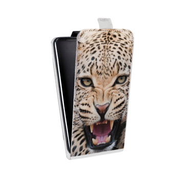 Дизайнерский вертикальный чехол-книжка для LG K7 Леопард (на заказ)