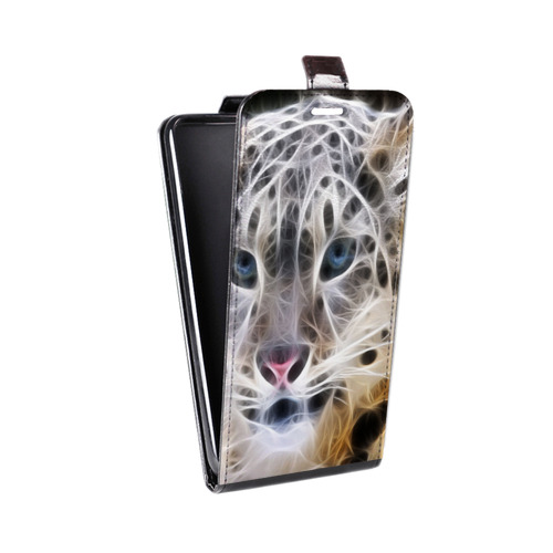Дизайнерский вертикальный чехол-книжка для Microsoft Lumia 550 Леопард