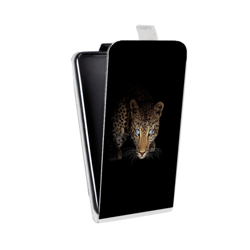 Дизайнерский вертикальный чехол-книжка для Samsung Galaxy Core Prime Леопард