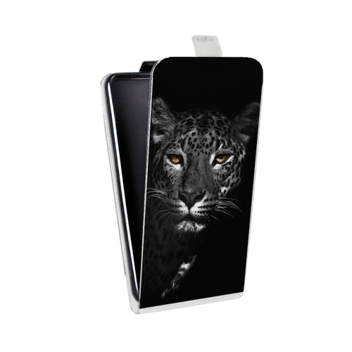 Дизайнерский вертикальный чехол-книжка для Nokia Lumia 1320 Леопард