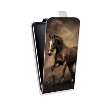 Дизайнерский вертикальный чехол-книжка для Samsung Galaxy J3 (2016) Лошади (на заказ)