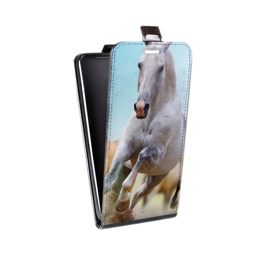 Дизайнерский вертикальный чехол-книжка для LG Optimus G2 mini Лошади