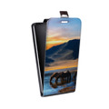 Дизайнерский вертикальный чехол-книжка для HTC Desire 728 Лошади