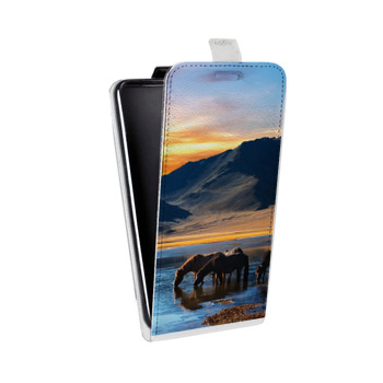 Дизайнерский вертикальный чехол-книжка для Xiaomi RedMi Note 5 Pro Лошади (на заказ)