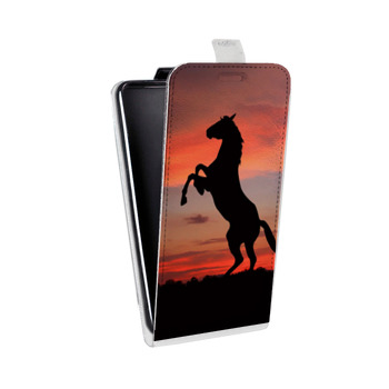 Дизайнерский вертикальный чехол-книжка для Huawei Honor 9 Lite Лошади (на заказ)