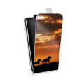 Дизайнерский вертикальный чехол-книжка для Iphone x10 Лошади