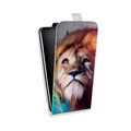 Дизайнерский вертикальный чехол-книжка для Iphone 5c Львы