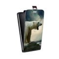 Дизайнерский вертикальный чехол-книжка для Alcatel Pop 4 Медведи