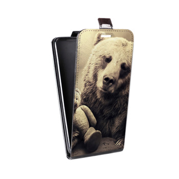 Дизайнерский вертикальный чехол-книжка для Huawei P9 Lite Медведи (на заказ)