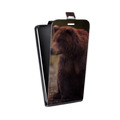 Дизайнерский вертикальный чехол-книжка для Huawei Honor 3x Медведи