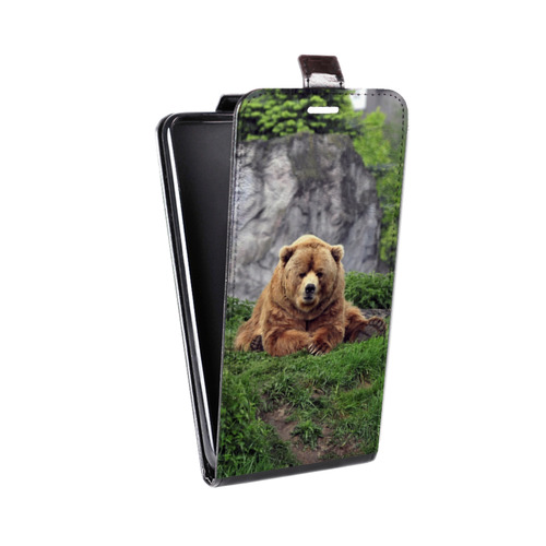 Дизайнерский вертикальный чехол-книжка для Microsoft Lumia 550 Медведи