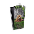 Дизайнерский вертикальный чехол-книжка для HTC 10 Медведи