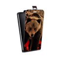 Дизайнерский вертикальный чехол-книжка для Nokia Lumia 1320 Медведи