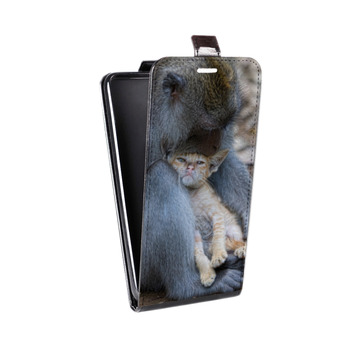 Дизайнерский вертикальный чехол-книжка для HTC One Mini Обезьяны (на заказ)