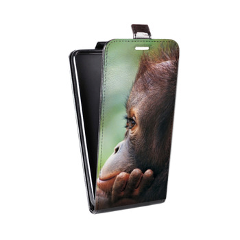 Дизайнерский вертикальный чехол-книжка для Iphone 7 Plus / 8 Plus Обезьяны (на заказ)