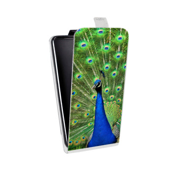 Дизайнерский вертикальный чехол-книжка для Samsung Galaxy S6 Edge Павлины (на заказ)