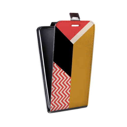 Дизайнерский вертикальный чехол-книжка для Xiaomi Mi Note Блоки шевроны