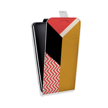 Дизайнерский вертикальный чехол-книжка для ASUS Zenfone 2 Laser Блоки шевроны (на заказ)