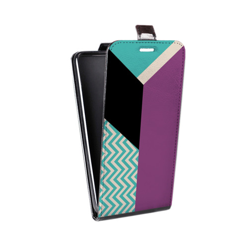 Дизайнерский вертикальный чехол-книжка для LG Optimus G2 mini Блоки шевроны
