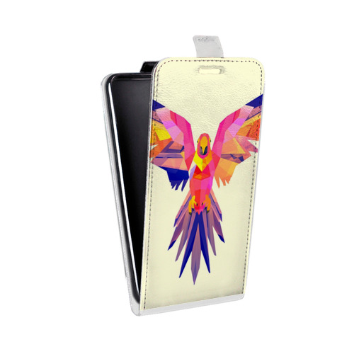 Дизайнерский вертикальный чехол-книжка для HTC Desire 12 Plus Попугаи