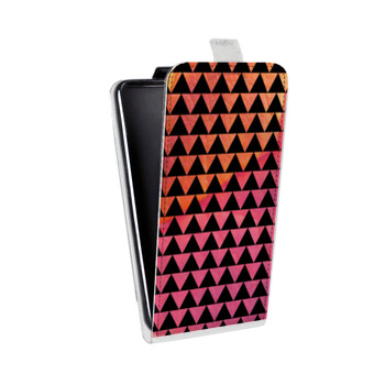 Дизайнерский вертикальный чехол-книжка для Sony Xperia E4g Треугольные узоры (на заказ)