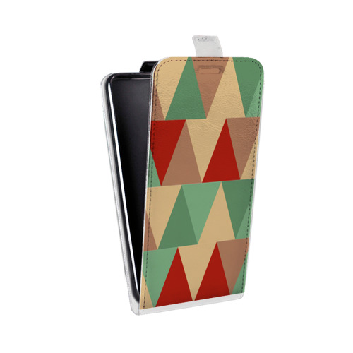 Дизайнерский вертикальный чехол-книжка для HTC Desire 601 Треугольные узоры