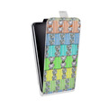 Дизайнерский вертикальный чехол-книжка для HTC Desire 601 Блестящее разноцветие
