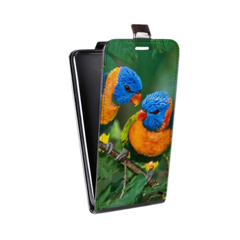 Дизайнерский вертикальный чехол-книжка для Samsung Galaxy S8 Plus Попугаи (на заказ)