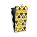 Дизайнерский вертикальный чехол-книжка для LG G7 Fit Пчелиные узоры