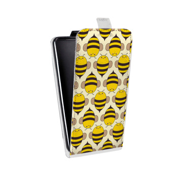 Дизайнерский вертикальный чехол-книжка для Samsung Galaxy S5 (Duos) Пчелиные узоры (на заказ)