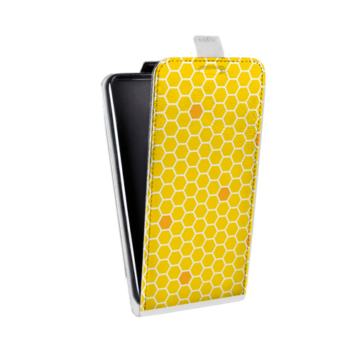 Дизайнерский вертикальный чехол-книжка для Alcatel One Touch Pop C9 Пчелиные узоры