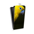 Дизайнерский вертикальный чехол-книжка для Alcatel Shine Lite Попугаи